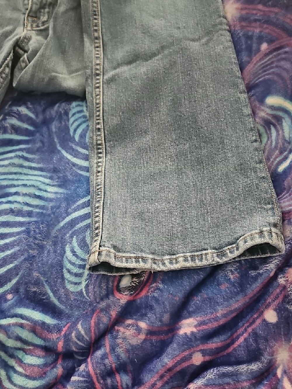 Miss Me Light Blue Distressed Boot Cut Jeans with Embellished Back Pockets - Picture 3 of 8